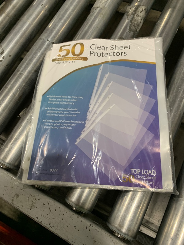 Photo 1 of KTRIO Sheet Protectors 8.5 x 11 inch, Clear Page Protector for 3 Ring Binder, Plastic Sleeves for Binders, Top Loading Paper Sheets Document Sleeve Letter Size, Office & Home, 50 Pack
