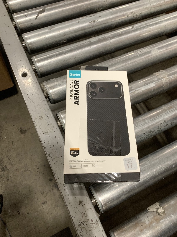 Photo 1 of BENKS ArmorAir Case for iPhone 17 Pro, Compatible with Magsafe, Ultra Slim & Lightweight Minimalist Case Built with Dupont Kevlar Aramid Fiber, Black