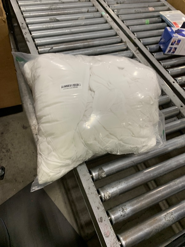 Photo 1 of EASELAND Queen Size Down Alternative Comforter - Quilted Duvet Insert for All Seasons, Soft Lightweight with Corner Tabs, Summer Winter Warm Bedding, White 88×88 Inches