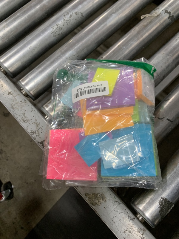 Photo 1 of (16 Pads) 8 Pads 3x3 Sticky Notes and 8 Pads 1.5x2 Sticky Notes 8 Bright Multi Colors Self-Stick Notes 90 Sheet/Pad