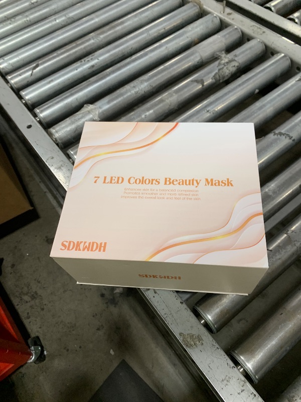 Photo 1 of SDKWDH Red Light Therapy Mask for Face, Led Face Mask Light Therapy, 7 Colors LED Facial Skin Care at Home, Gold