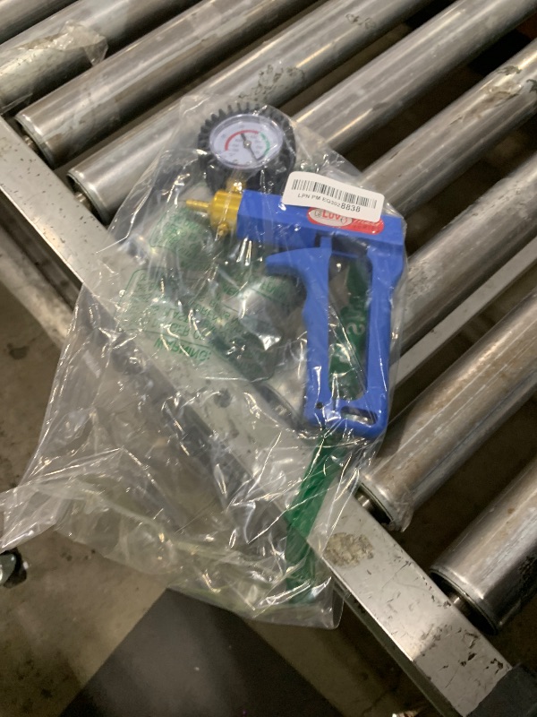 Photo 1 of LeLuv Vacuum Pump Maxi Ergonomic Nylon Handle with Release Valve and Rubber Protected Gauge - Blue