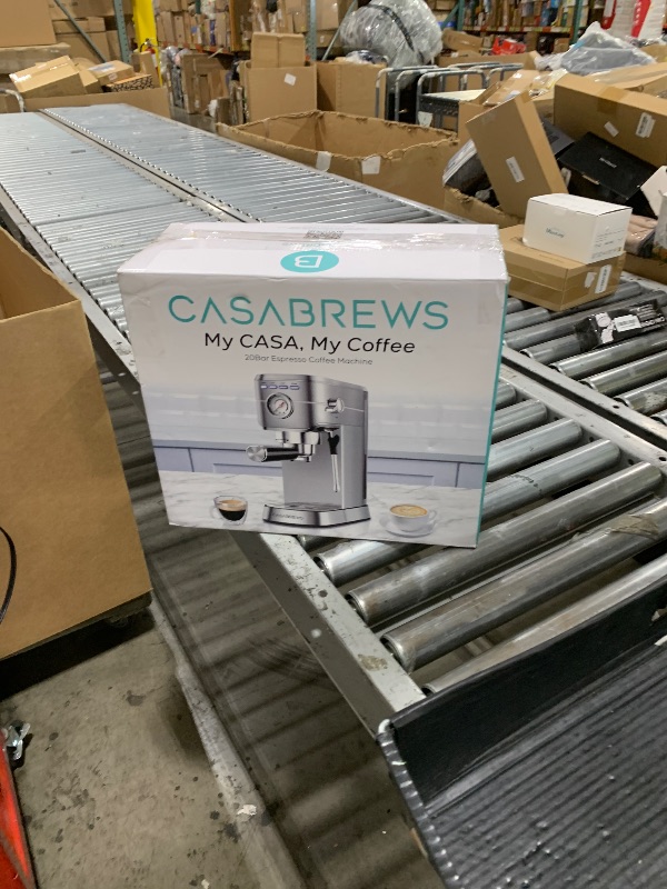 Photo 1 of CASABREWS CM5418 Espresso Machine 20 Bar, Compact Espresso Maker with Steam Milk Frother, Stainless Steel Coffee Machine with 34oz Removable Water Tank for Cappuccino, Latte, Silver
