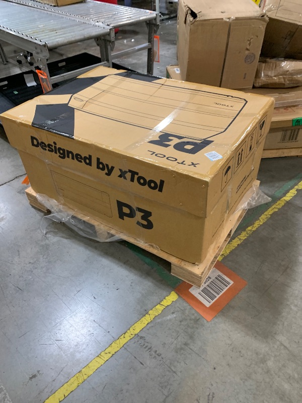 Photo 1 of xTool P2S 55W CO2 Laser Cutter, Smart Desktop CO2 Laser Engraver and Cutter Machine, Dual Smart 16MP Cameras, 3D Curved Cylinder Engraving, Create with Wood and Metal Acrylic Glass Fabric Leather