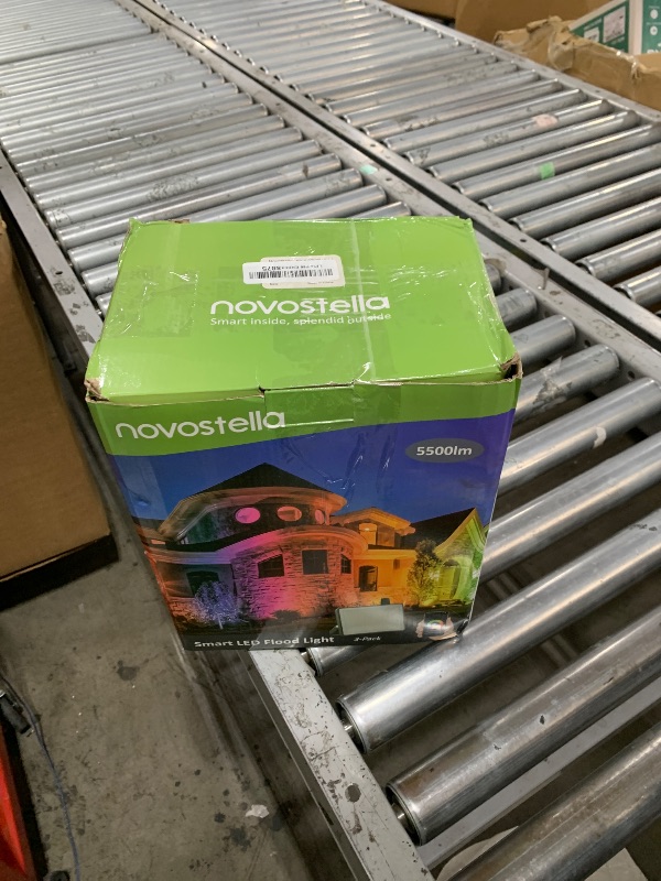 Photo 1 of NOVOSTELLA Smart RGB Flood Lights Outdoor 60W Tunable White, Color Changing Landscape Halloween Floodlights, IP66 Waterproof, Group Control Uplights, 2700K-6500K Strobe Lights for House Event 3PCS