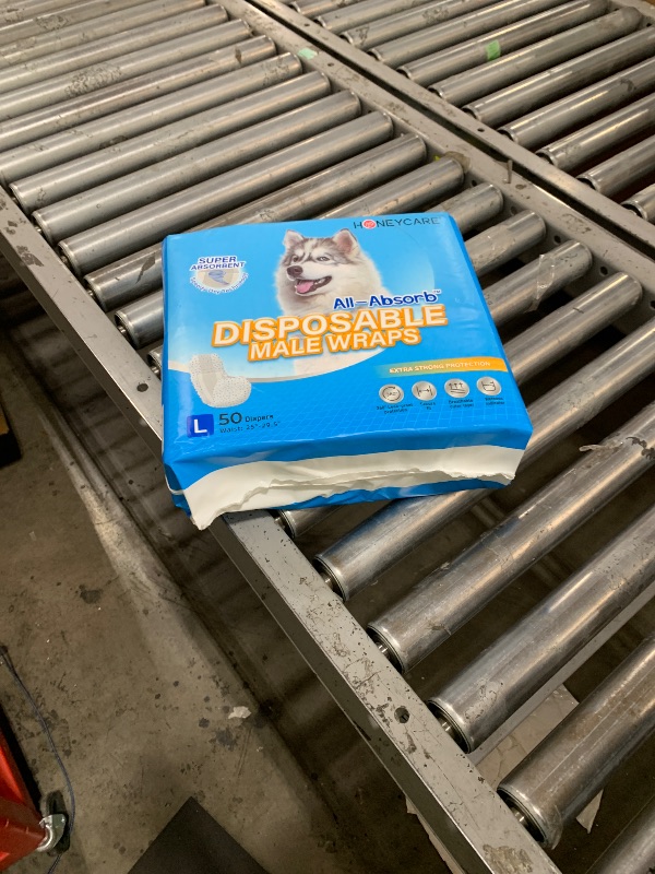 Photo 1 of HONEY CARE All-Absorb A24 Male Dog Wrap, 50 Count, Large