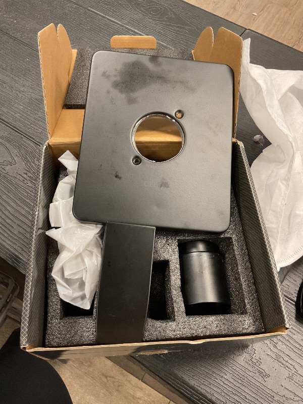 Photo 1 of Modern Angular 1-Handle Wall Mount Valve Trim Kit in Matte Black (Valve Not Included)