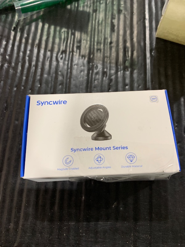 Photo 1 of SYNCWIRE MagSafe Car Mount - Flexible Rotation Magnetic Phone Holder for Dash, Strong Magnets, Universal Compatible iPhone, Samsung, Pixel - MagSafe Car Accessories