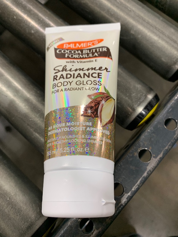 Photo 1 of Palmer's Cocoa Butter Formula Shimmer Body Lotion with Vitamin E, 5.25 Fl Oz, Radiance Body Gloss, Help Blur Veins, Cellulite, Marks, 48 Hour Moisture
