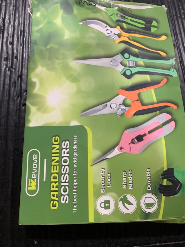 Photo 1 of 3 Pack Garden Pruning Shears Stainless Steel Blades Handheld Pruners Set with Gardening Gloves