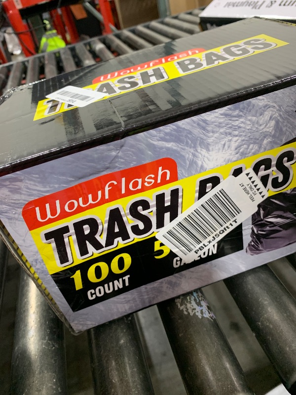 Photo 1 of 100 Count 55-60 Gallon Trash Bags, Sturdy & Tear-Resistant Commercial Can Liners 55 Gallon, Large Garbage Bags, Large Black Trash Bags for Commercial, Lawn and Leaf Bags