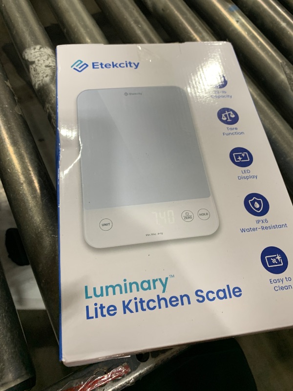 Photo 1 of Etekcity Food Kitchen Scale, 22lb Digital Weight Scale Grams and Ounces Rechargeable Waterproof Tool for Weight Loss, Cooking, Baking, Meat, Bread, Large 0.05oz/1g Accuracy