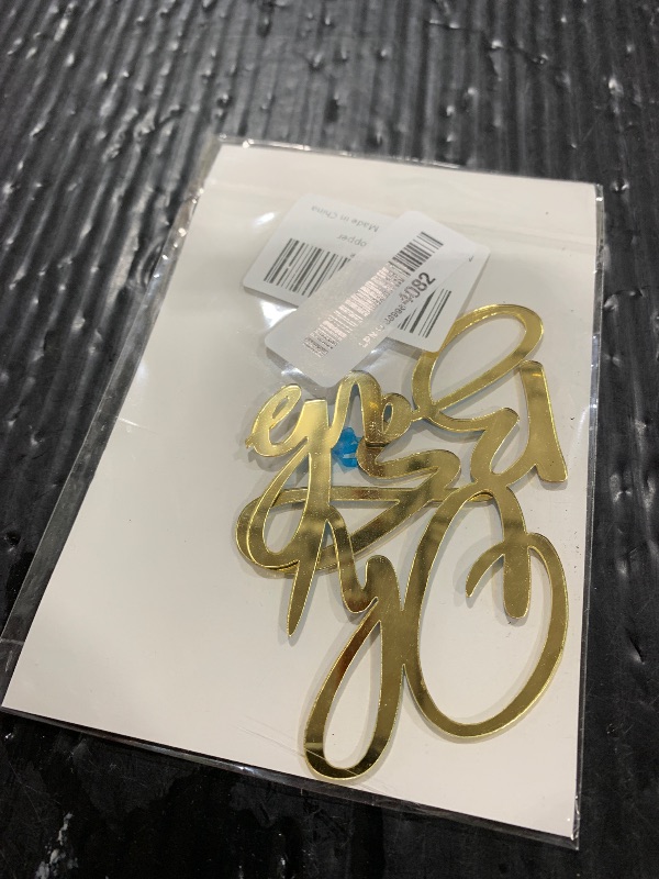 Photo 1 of QPARTYFIRE Oh Baby Cake Topper - Gold Acrylic Baby Shower Cake Decoration For Gender Reveal Party/Baby Booth Props Party Photo Decorations