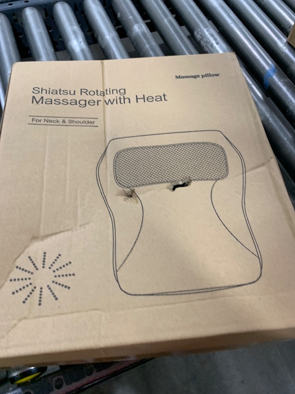 Photo 1 of hlthsky Shiatsu Neck and Back Massager with Heat,Neck Massager for Pain Relief deep Tissue,3D Kneading Massage Pillow for Back,Shoulder,Leg,Gifts for Mom,Dad,Women (Black)