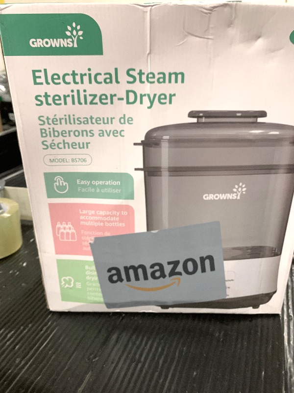Photo 1 of GROWNSY Adjustable 3 IN 1 Large Bottle Sterilizer and Dryer, Electric Steam Baby Bottle Sterilizer, Sanitizer for Baby Bottles & Pacifiers, Breast Pump Parts