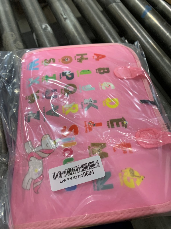 Photo 1 of Silouka Toddler Busy Board Montessori Toys, Sensory Board Busy Book, Busy Board for Toddlers 2-4, Preschool Learning Activities with Life, Unicorns Pink, 8 Pages and 2 Pages Sensory Mats