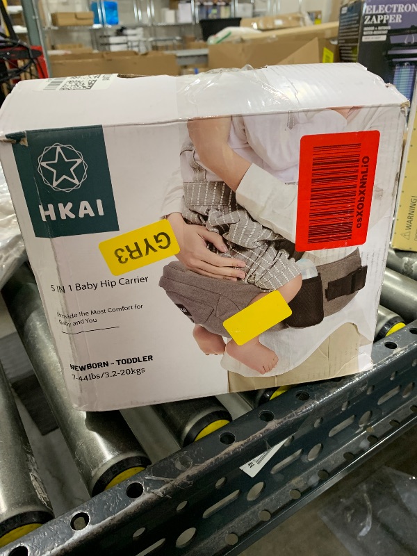 Photo 1 of HKAI Baby Hip Carrier, Mom’s Choice Award Winner, Baby Carrier with Adjustable Waistband & Breathable Mesh, Ergonomic Carrier with Non-Slip Hip Seat Surface for Newborns & Toddlers, (Grey)