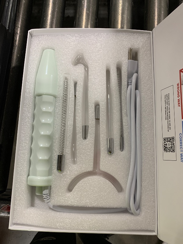 Photo 1 of Pure Daily Care NuDerma Clinical Portable Skin Therapy Wand, Machine with 6 Fusion Neon + Argon Wands – Anti Aging - Clarifying - Skin Tightening & Radiance - Wrinkle Reducing