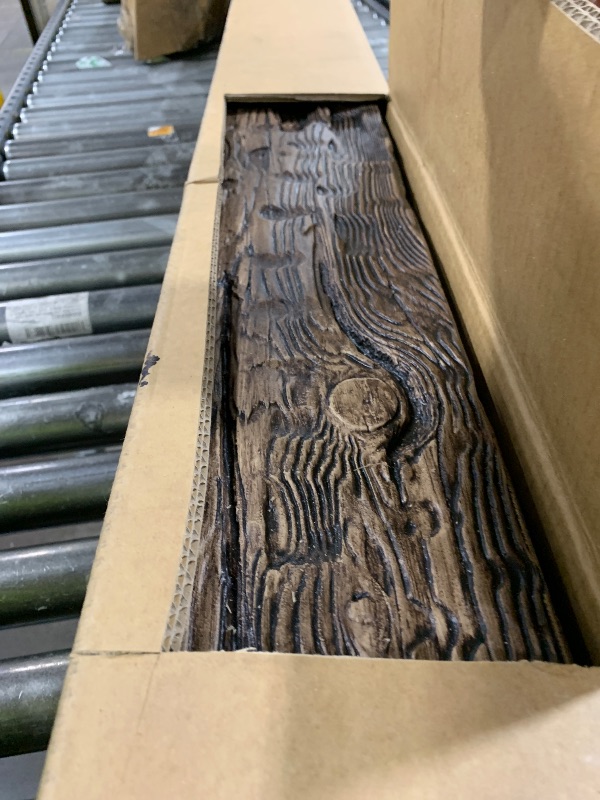 Photo 1 of Ekena Millwork 5 1/2"W x 5 1/2"H x 144"L 3-Sided (U-Beam) Salvaged Timber HeritageTimber Faux Wood Ceiling Beam, Kona Brown