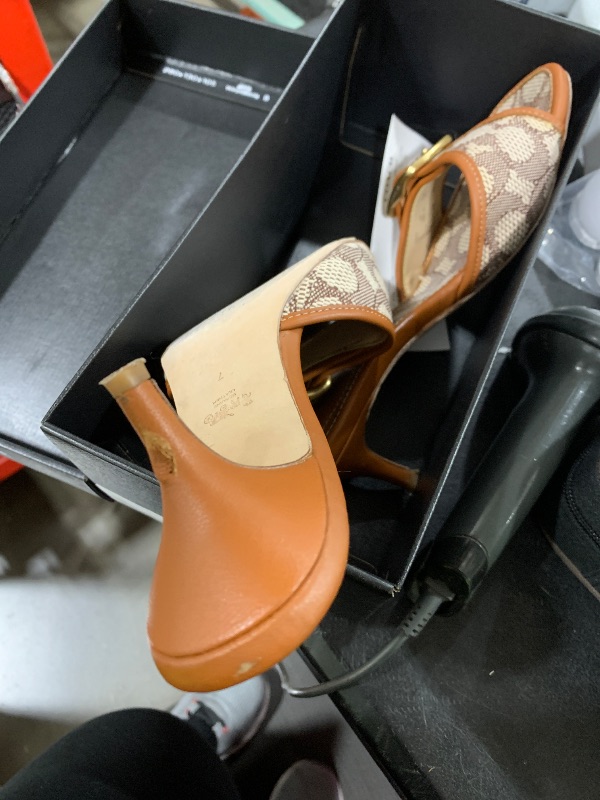Photo 1 of Coach Margot Signature Textile Jacquard Sandal