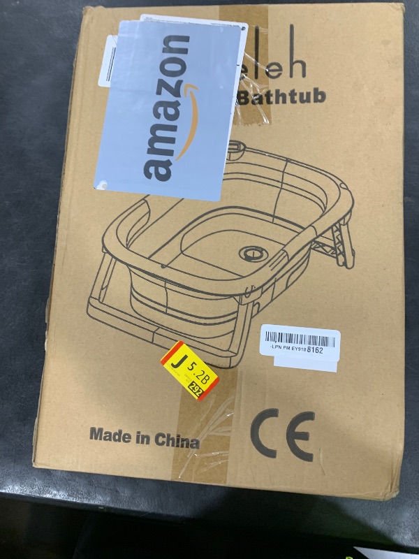 Photo 1 of BEBELEH™ Collapsible Baby Bathtub – Bathtub + Baby tub Sling + Newborn Sling – Baby Bathtub Newborn to Toddler 0-24 Months – The Ultimate Travel Baby Bath Tub and Everyday Use! (Gray)