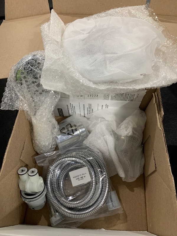 Photo 1 of Delta Arvo 14 Series Chrome Shower Faucet Set with In2ition 2-in-1 Dual Shower Head with HandHeld Spray Combo, Valve Trim Kit, Chrome 142840-I (Valve Included)