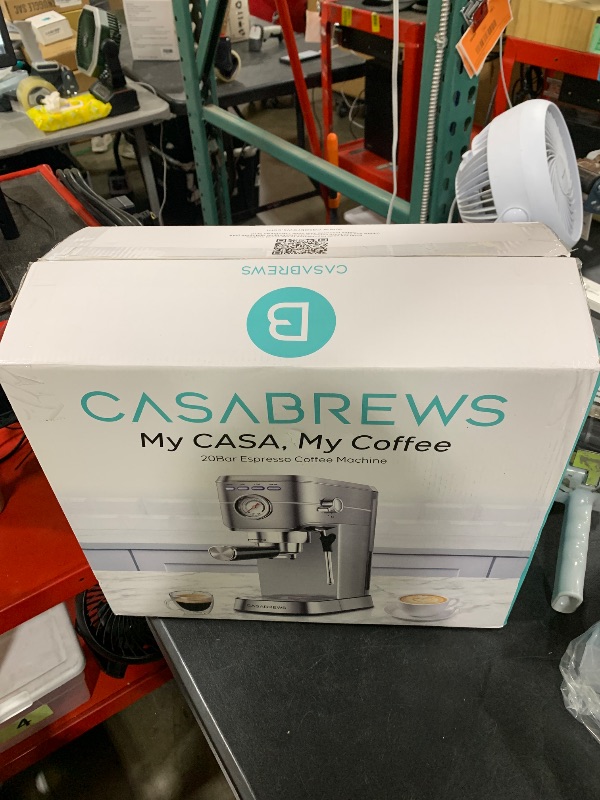 Photo 1 of CASABREWS CM5418 Espresso Machine 20 Bar, Compact Espresso Maker with Steam Milk Frother, Stainless Steel Coffee Machine with 34oz Removable Water Tank for Cappuccino, Latte, Silver