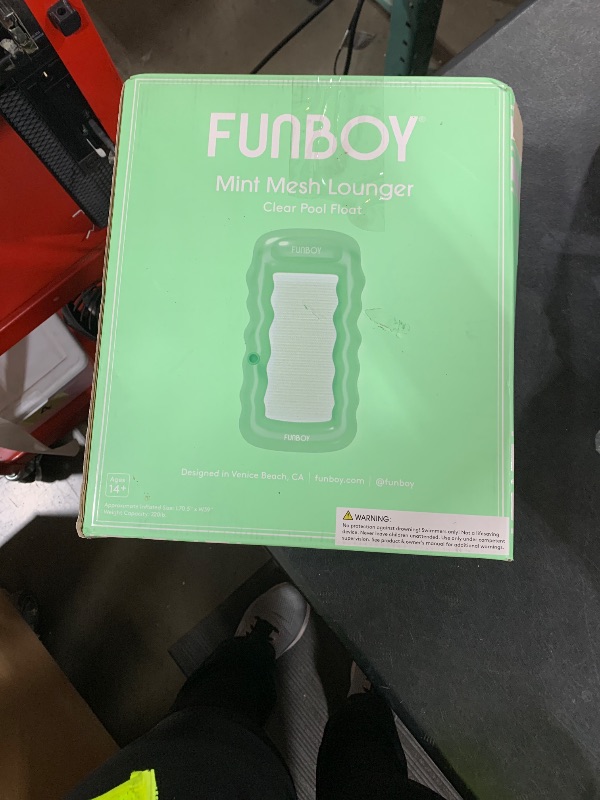 Photo 1 of FUNBOY Giant Inflatable Luxury Clear Mint Blue Mesh Lounger Water Hammock Pool Float, Perfect for a Summer Pool Party Large