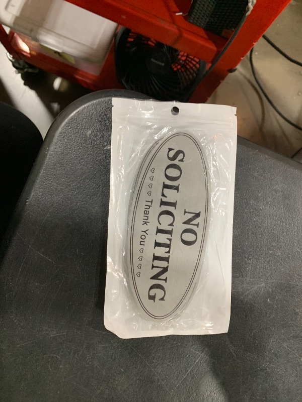 Photo 1 of "NO SOLICITING" WEATHER RESISTANT SIGN