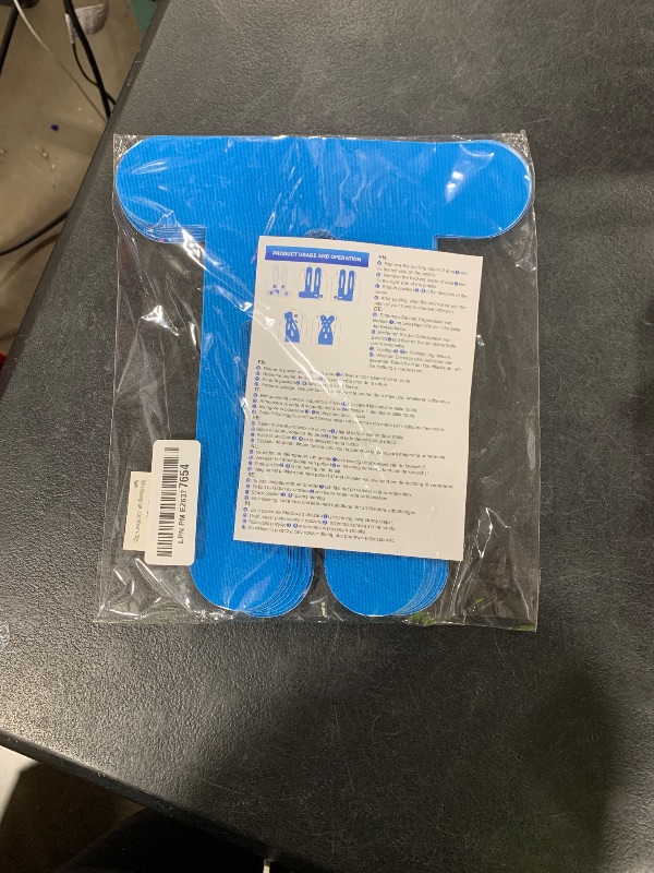 Photo 1 of 10 Pcs Kinesiology Tape for Knees, Knee Tape Blue, precut Kinesiology Tape for Knees Hypoallergenic & Breathable & Waterproof & Comfortable, Knee Tape for Knee Pain Relief pre Cut, Adhesion 4-7 Days