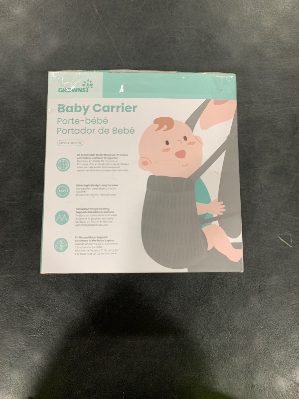 Photo 1 of Grownsy Baby Carrier Newborn to Toddler (7-44lbs), Ergonomic & Cozy Wraps with One-Click Buckle, Mesh & Head Support for Hands-Free Comfort, Almond Beige
