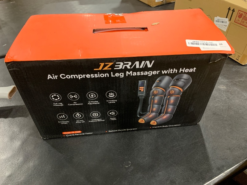Photo 1 of JZBRAIN Leg Massager with Heat and Compression : Sequential Compression Boots with 6 Modes, 9 Intensity and 3 Heat – Leg Massager for Circulation and Pain Relief - Gifts for Mom,Dad,Seniors,Him,Her