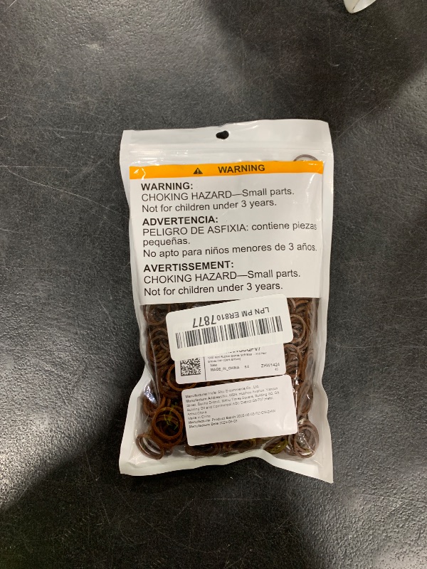 Photo 1 of 1000 Mini Rubber Bands Soft Elastic Bands for Kid Hair Braids Hair (Dark Brown)