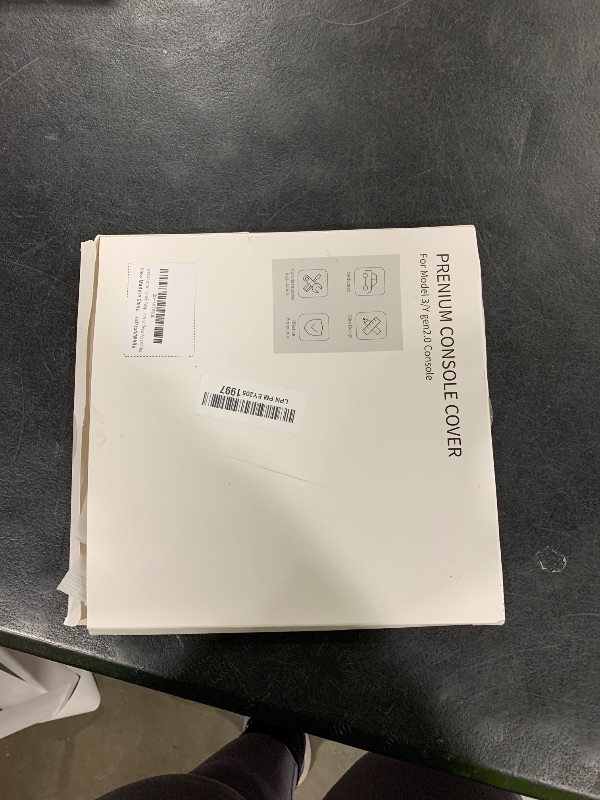 Photo 1 of 2026 Center Console Cover for Tesla Model Y Juniper 2025 & Model 3 Highland Accessories Set White Armrest Cover Wireless Charging Pad Center Console Sticker 3 PCS (White)