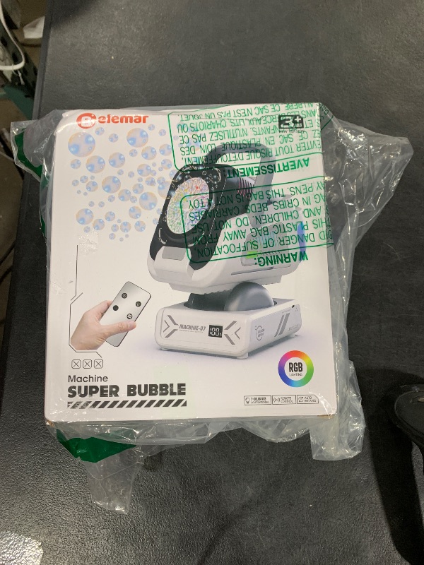 Photo 1 of 2025 Upgraded Bubble Machine with Remote Control, Automatic Rotation & RGB Lights, 1800mAh Rechargeable Battery, Type-C Charge, Bubble Maker for Kids, Weddings, Birthday Parties, Outdoor Activities