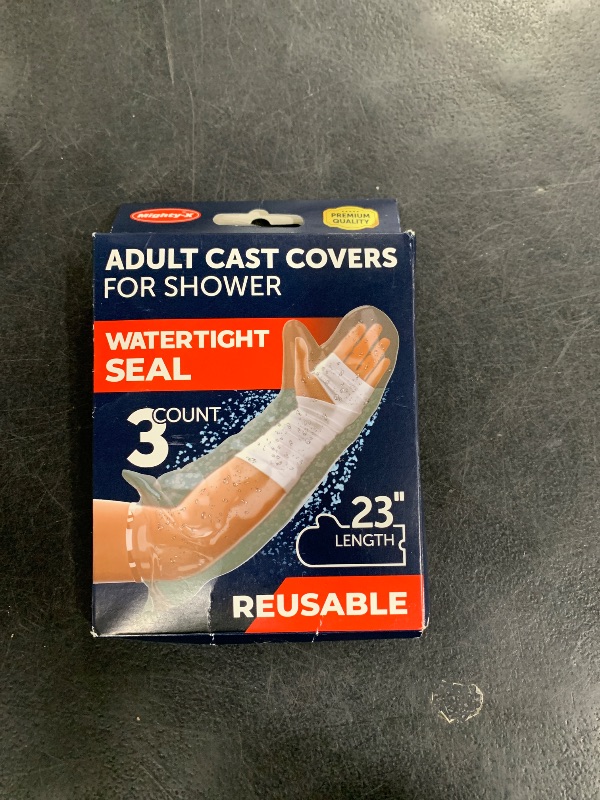 Photo 1 of 100% Waterproof Cast Covers for Shower Arm - Tight Seal - 3pk Adult Reusable Cast Protectors - Half Arm Bag Sleeves
