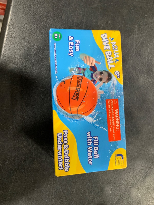 Photo 1 of Aqua Dive Pool Ball Basketball – Best Water Pool Toys for Kids All Ages – Dribble & Pass Underwater – Watermelon Game - Toy Gifts for Boys & Girls Age 8 9 10 11 12+ Outdoor Beach Toys for Summer Fun