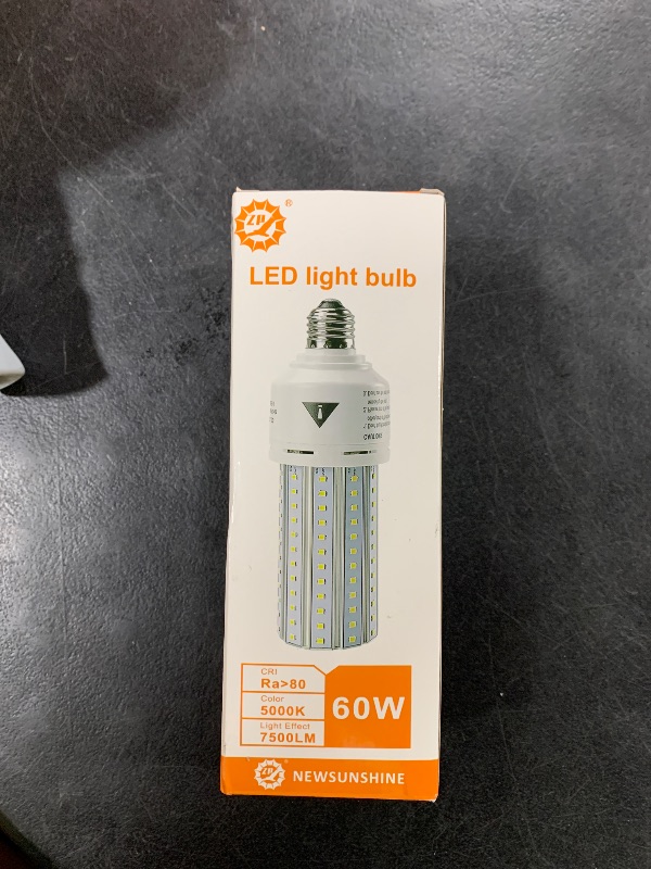 Photo 1 of Mafuken 500W Equivalent LED Corn Light Bulb 7500 Lumen Led Bulbs 60W Super Bright 5000K Cool Daylight White E26/E27 Medium Base for Outdoor Indoor Workshop Garage Warehouse Factory Backyard… (A)
