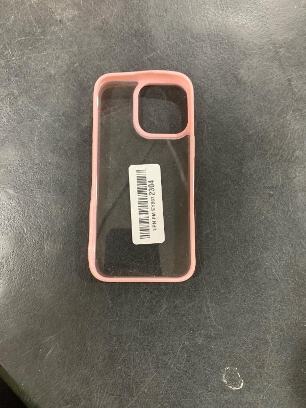 Photo 1 of LoeoeL for iPhone 15 Pro Max Case Clear, Transparent Hybrid 15 Pro Max Phone Case [Hard Plastic & Soft Silicone Bumper] Acrylic Non Yellowing Thin Slim Protective Cover for Women, Light Pink