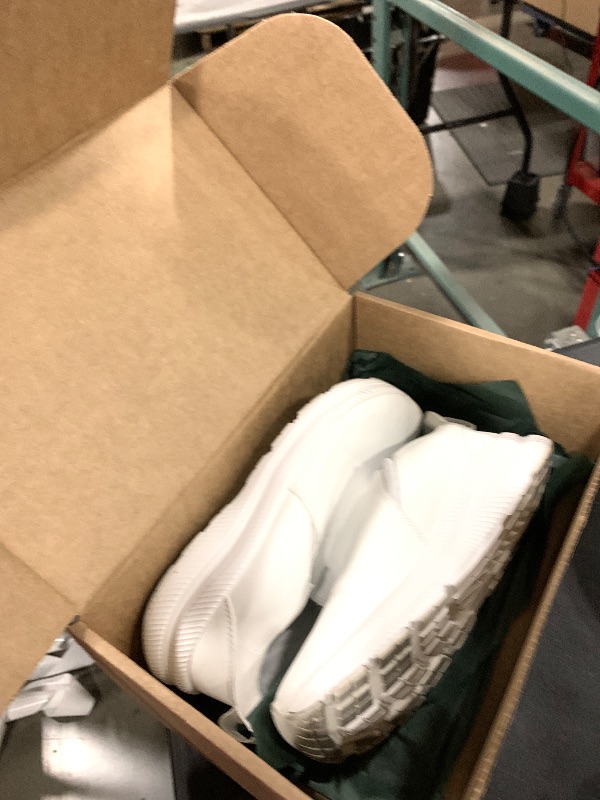 Photo 1 of ZOVE Wide Toe Box Shoes Women Wide Width Waterproof Leather Hands Free Nursing Sneakers Ultra Light Extra Wide Walking Sneakers Non-Slip Chef Diabetes Nurse Work Shoes 8816 White 41