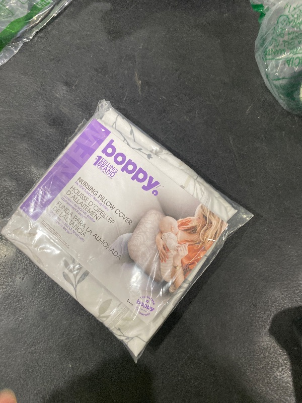 Photo 1 of Boppy Nursing Pillow Cover - Soft, Hypoallergenic Washable Microfiber Bottle & Breastfeeding Pillow Covers (Redesigned Feeding Pillow Sold Separately) - Gray Gentle Leaves