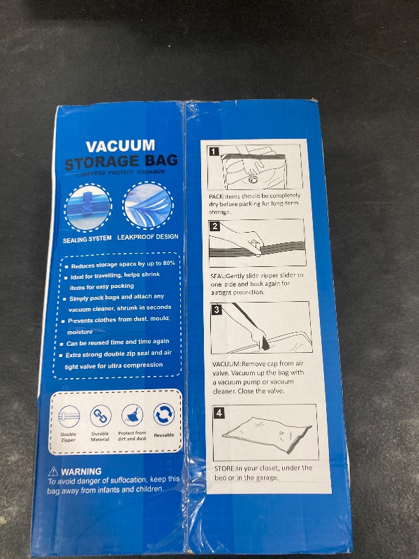 Photo 1 of 20 Pack Vacuum Storage Bags, Space Saver Bags (4 Jumbo/4 Large/4 Medium/4 Small/4 Roll) Compression for Comforters and Blankets, Sealer Clothes Storage, Hand Pump Included