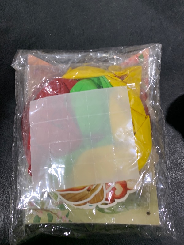 Photo 1 of 38Pcs Apple Theme Birthday Party Supplies and Decorations Apple Happy Birthday Banner,Latex Balloon, Cupcake Toppers, Set Fruit Birthday Party Supplies for Kids Family