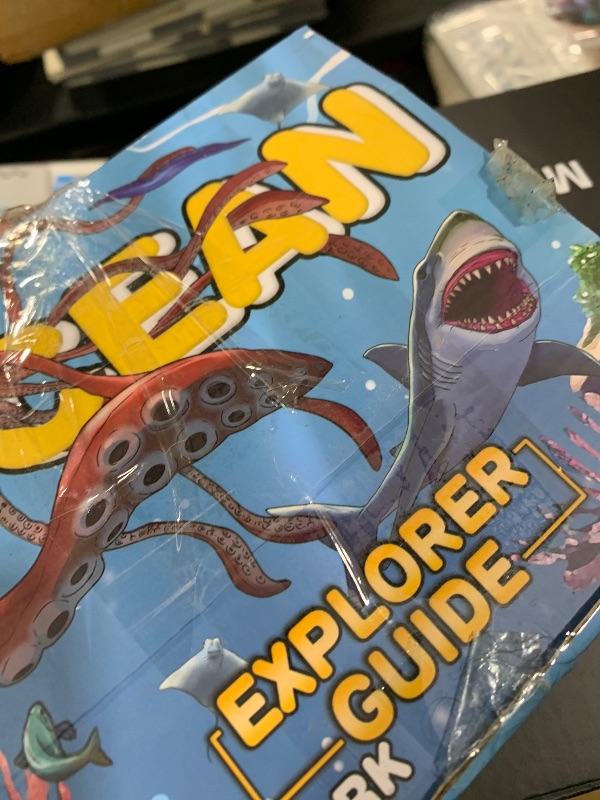 Photo 1 of 12 Pack Ocean Animal Toys with Educational Booklet for Kids, Realistic Soft Plastic Creatures Model Figures for Toddler Boys Girls, Under the Sea Party Favor, Birthday Gifts Water Table Toy