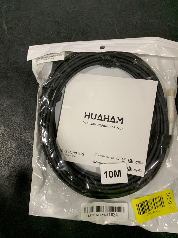 Photo 1 of huaham 10K 8K HDMI 2.1 Cable Fiber Optic 33ft, 48Gbps Ultra High Speed HDMI Cable 8K@60Hz 4K@120Hz, Support eARC RTX 3090 HDCP 2.2&2.3 Dolby Compatible with PS5, Xbox Series X, Roku/Fire/LG TV/Blu-ray