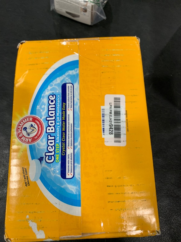 Photo 1 of ARM & HAMMER Clear Balance Swimming Pool Alkalinity pH Maintenance Tablets, White, 1 Pack, 24 Count