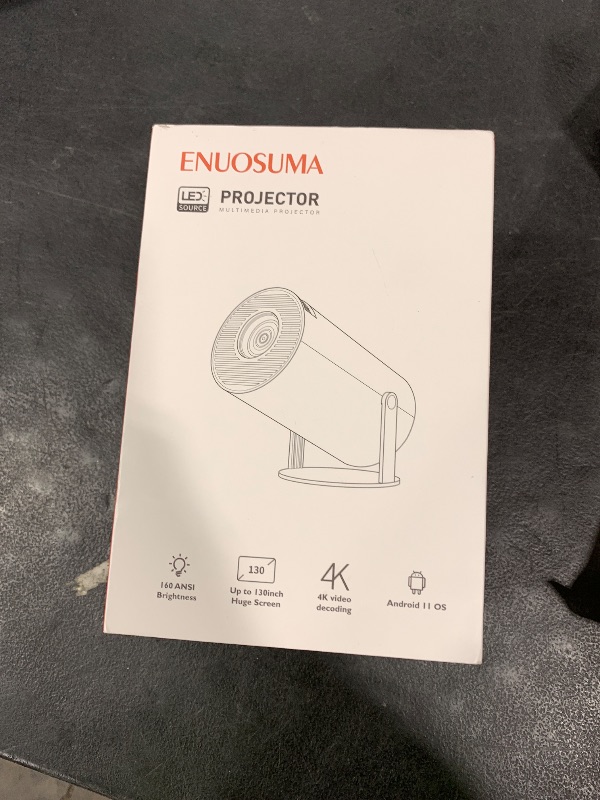 Photo 1 of Mini Projector, Support 4K 1080P Portable Projector with Dual Band WIFI6 5G Wireless 5.2 Bluetooth Android 11, 160 ANSI Lumens, 180° Rotatable, Auto Keystone Correction,35"-130" Screen Video Projector