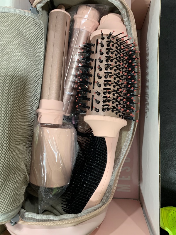 Photo 1 of MESCOMB 5 in 1 Hot Air Styler Wrap – High-Speed Hair Dryer Brush with Auto Wrap Curlers, Fast Drying & Frizz-Free Styling, No Heat Damage, Volumizing Brush with Travel Bag