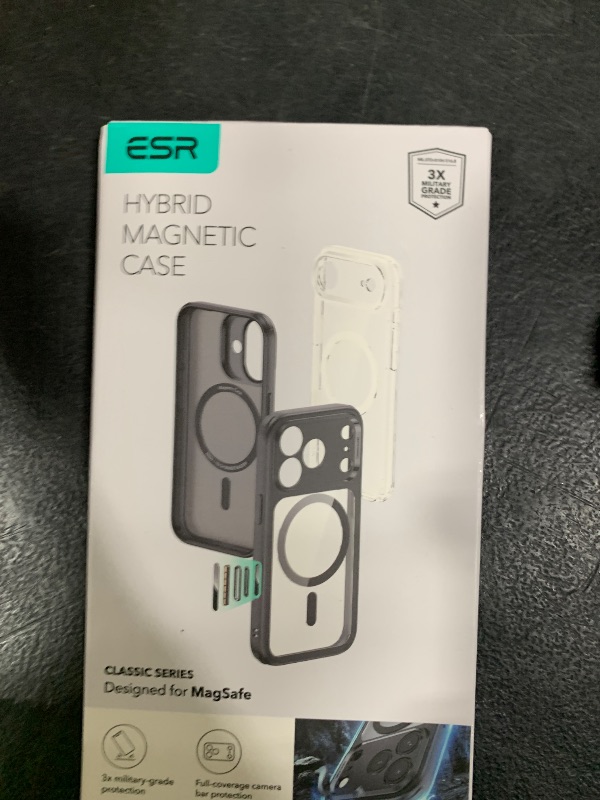 Photo 1 of ESR for iPhone 17 Pro Max Case, Camera Control, Compatible with MagSafe, Shockproof Military-Grade Protection, Magnetic Phone Case for iPhone 17 Pro Max, Classic Hybrid Case, Clear