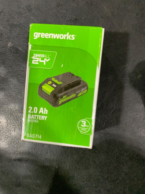 Photo 1 of Greenworks 24V 2.0Ah Battery (Genuine Greenworks Battery / 125+ Compatible Tools)